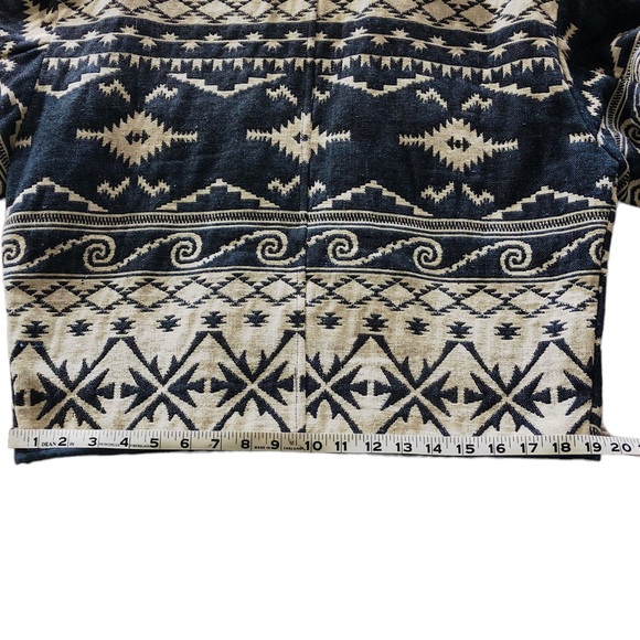 Flashback vintage southwestern aztec tribal print unlined cotton jacket, size L - Picture 9 of 12